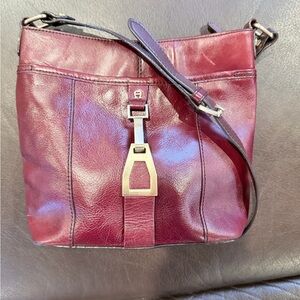 Vintage Etienne Aigner Ox Blood Leather Shoulder Bag